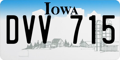 IA license plate DVV715