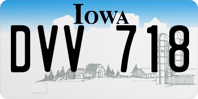 IA license plate DVV718