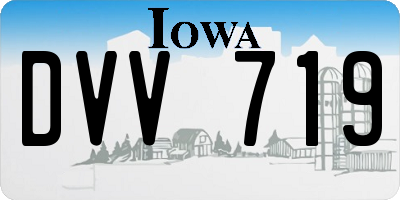 IA license plate DVV719