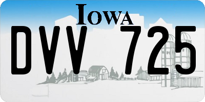 IA license plate DVV725