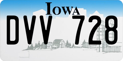 IA license plate DVV728