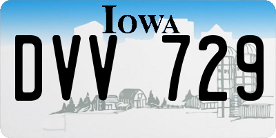 IA license plate DVV729
