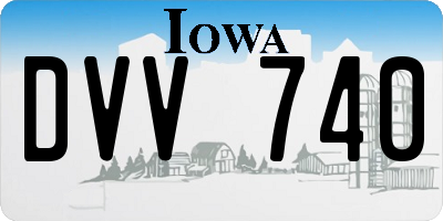 IA license plate DVV740