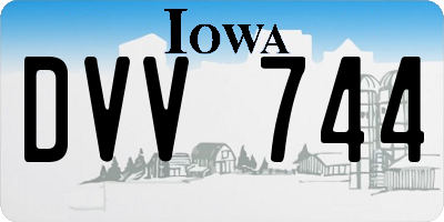 IA license plate DVV744