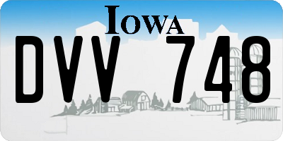 IA license plate DVV748