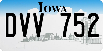 IA license plate DVV752