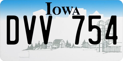 IA license plate DVV754
