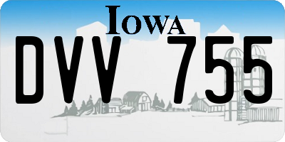 IA license plate DVV755