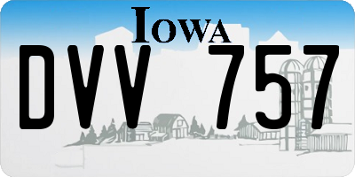 IA license plate DVV757