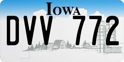 IA license plate DVV772