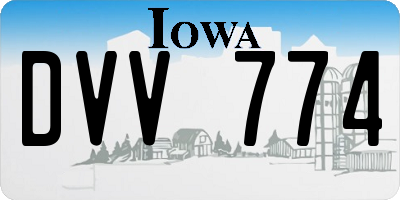 IA license plate DVV774