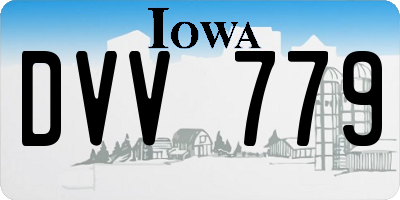 IA license plate DVV779