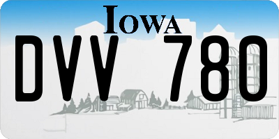 IA license plate DVV780