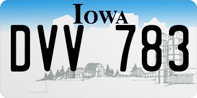 IA license plate DVV783