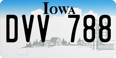 IA license plate DVV788