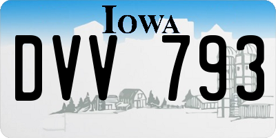 IA license plate DVV793