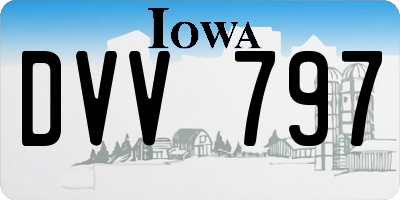IA license plate DVV797