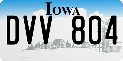 IA license plate DVV804