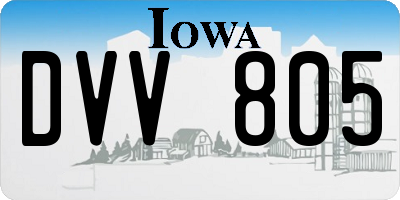 IA license plate DVV805
