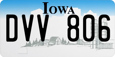 IA license plate DVV806