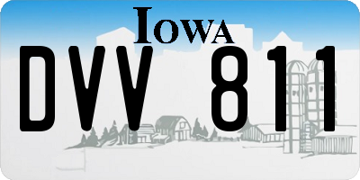 IA license plate DVV811