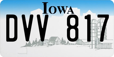 IA license plate DVV817