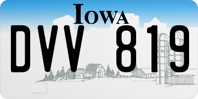 IA license plate DVV819