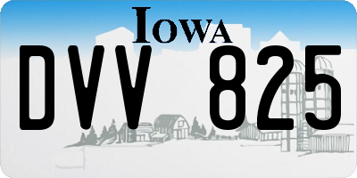 IA license plate DVV825