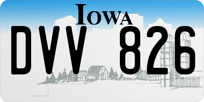 IA license plate DVV826