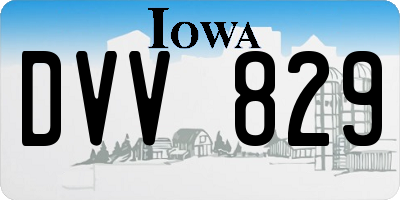 IA license plate DVV829