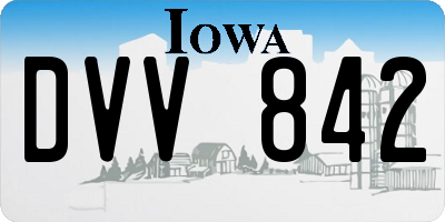 IA license plate DVV842