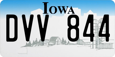 IA license plate DVV844