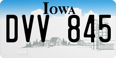 IA license plate DVV845