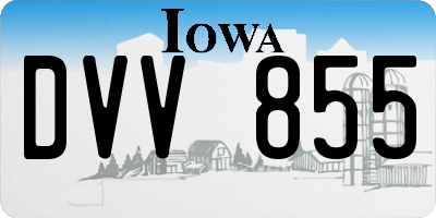 IA license plate DVV855
