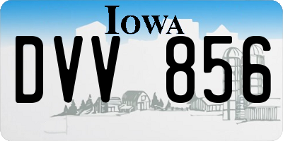 IA license plate DVV856