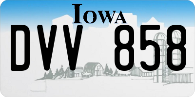 IA license plate DVV858