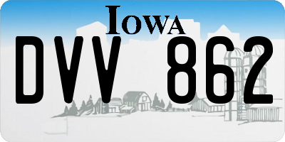 IA license plate DVV862