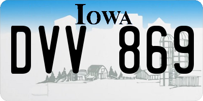 IA license plate DVV869