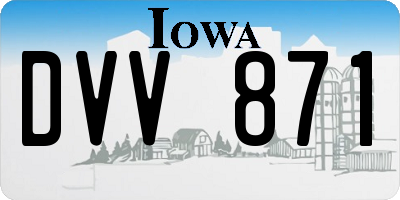 IA license plate DVV871