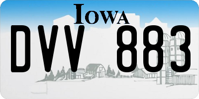 IA license plate DVV883