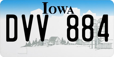 IA license plate DVV884
