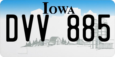 IA license plate DVV885