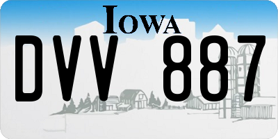 IA license plate DVV887