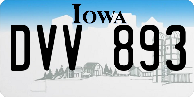 IA license plate DVV893