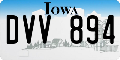 IA license plate DVV894