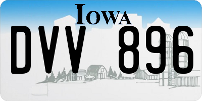 IA license plate DVV896