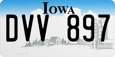 IA license plate DVV897