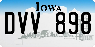 IA license plate DVV898