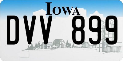IA license plate DVV899