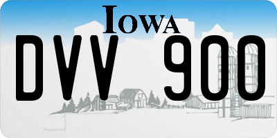 IA license plate DVV900